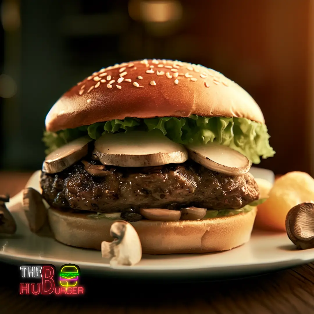 White Mushroom Beef Burger